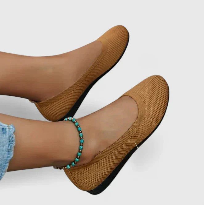 Women's Orthopedic Knit Ballet Flat Shoes Slip-On