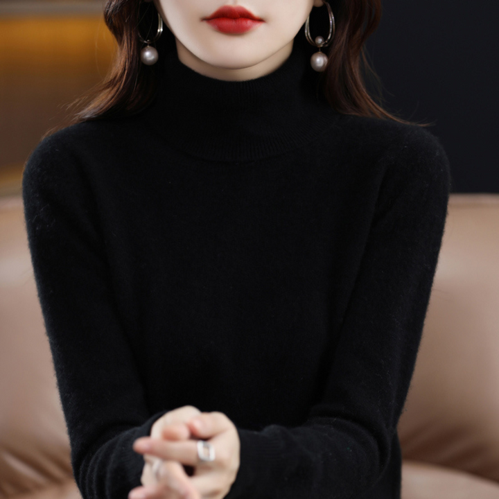 Women's Cashmere Roll Neck Long Sleeve Jumper