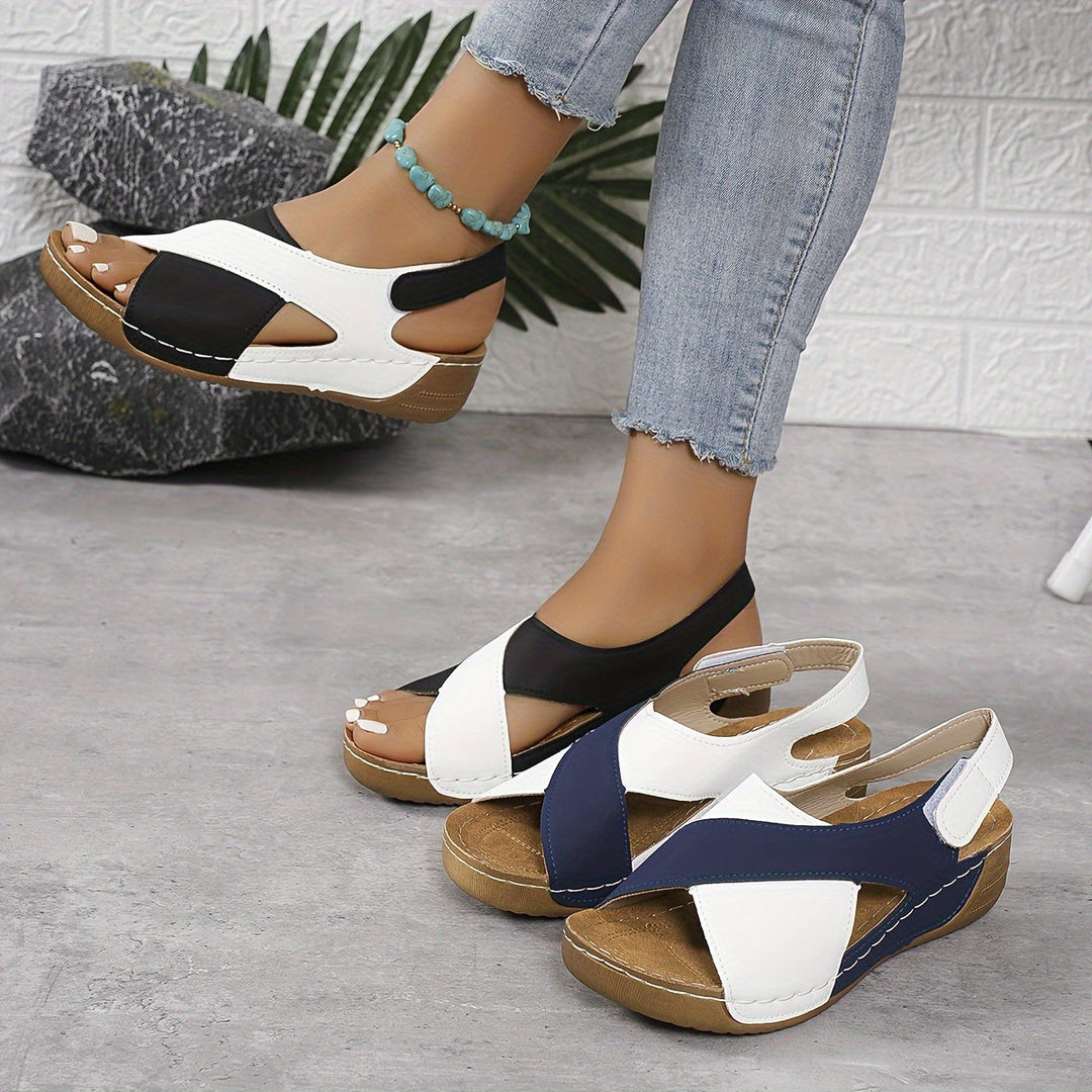 Women's Orthopedic Cross Strap Sandals Slingback Flat
