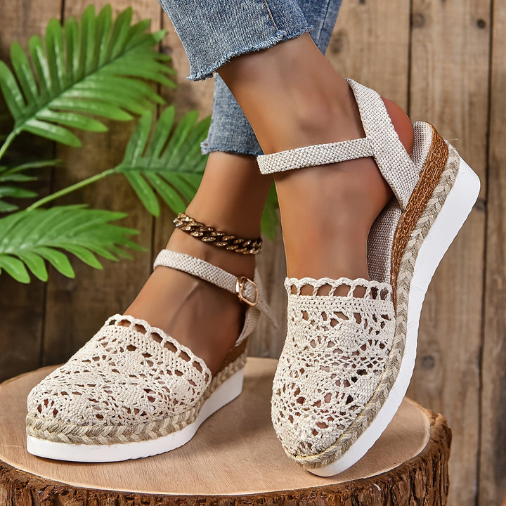 Women's Orthopedic Crochet Espadrille Sandals Adjustable