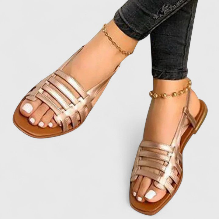 Women's Orthopaedic Woven Strap Flat Slingback Sandals