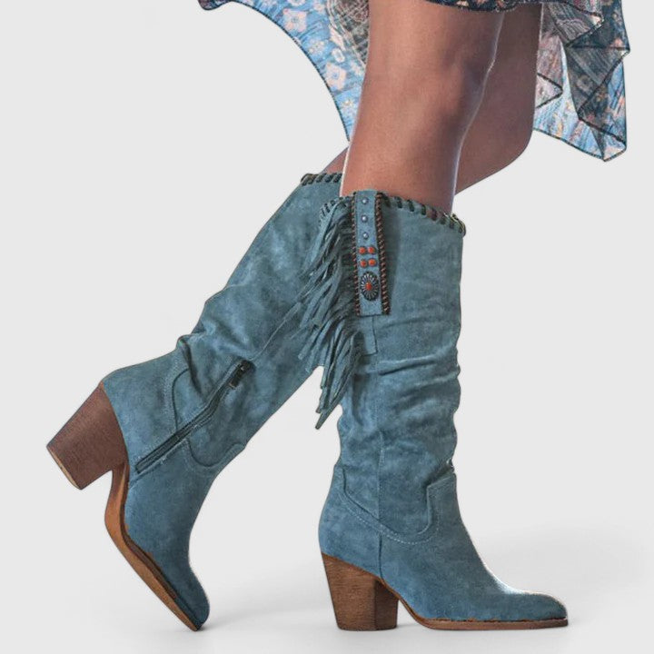 Women's Boho Supportive Boots with Ankle Coverage and Sturdy Sole