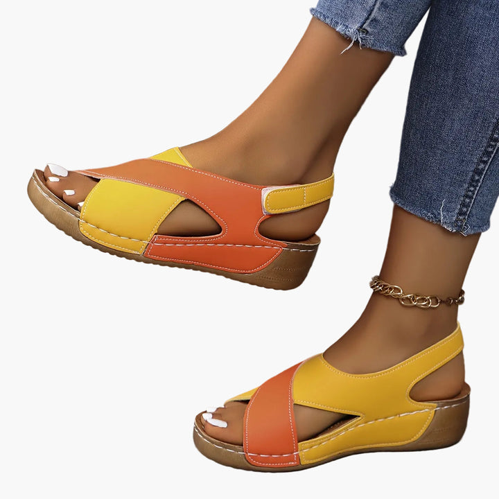 Women's Orthopedic Cross Strap Sandals Slingback Flat