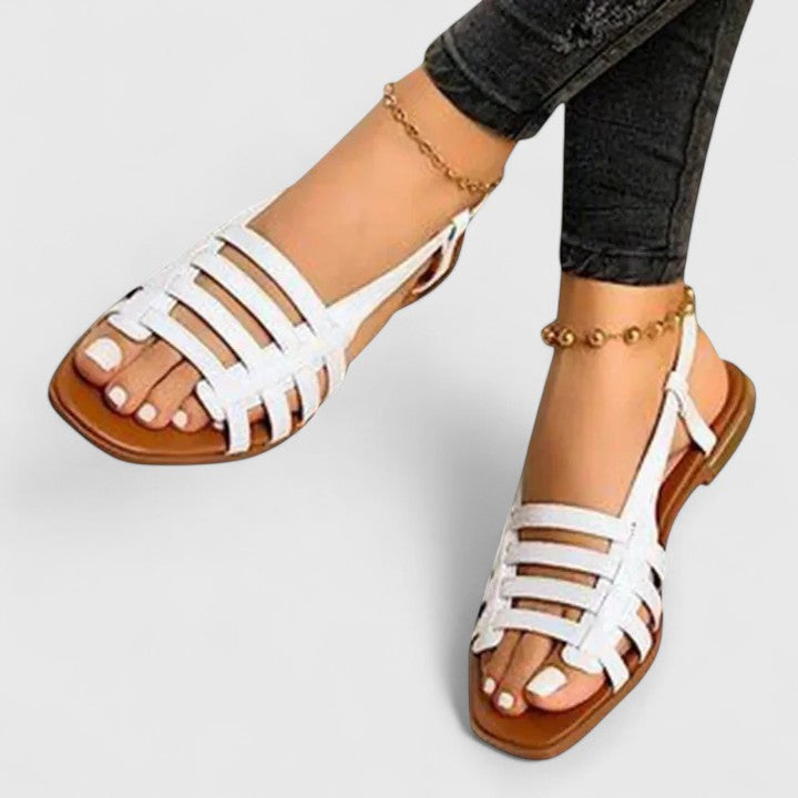 Women's Orthopaedic Woven Strap Flat Slingback Sandals