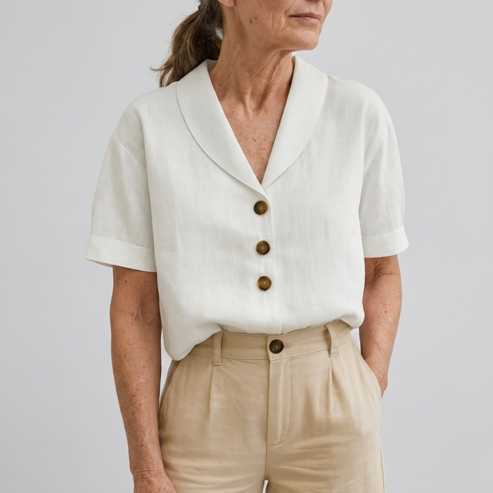Button Detail Blouse