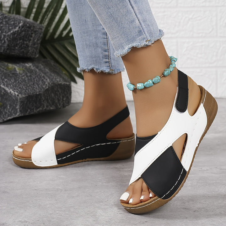 Women's Orthopedic Cross Strap Sandals Slingback Flat