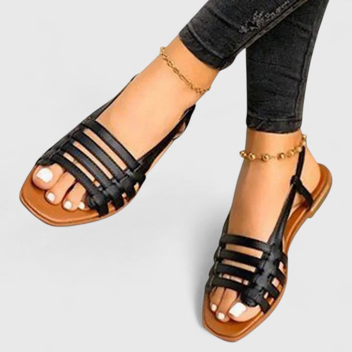 Women's Orthopaedic Woven Strap Flat Slingback Sandals