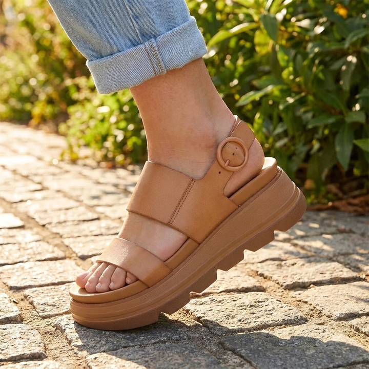 Women's Orthopaedic Two-Strap Platform Wedge Sandals
