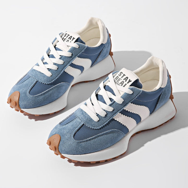 Women's Lace-Up Trainers with Low-Cut Design and Textured Sole