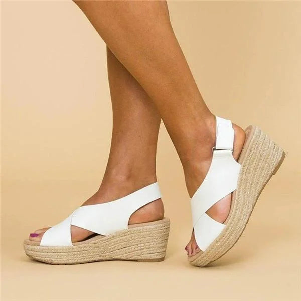Women's Orthopedic Espadrille Wedge Sandals Ankle Strap