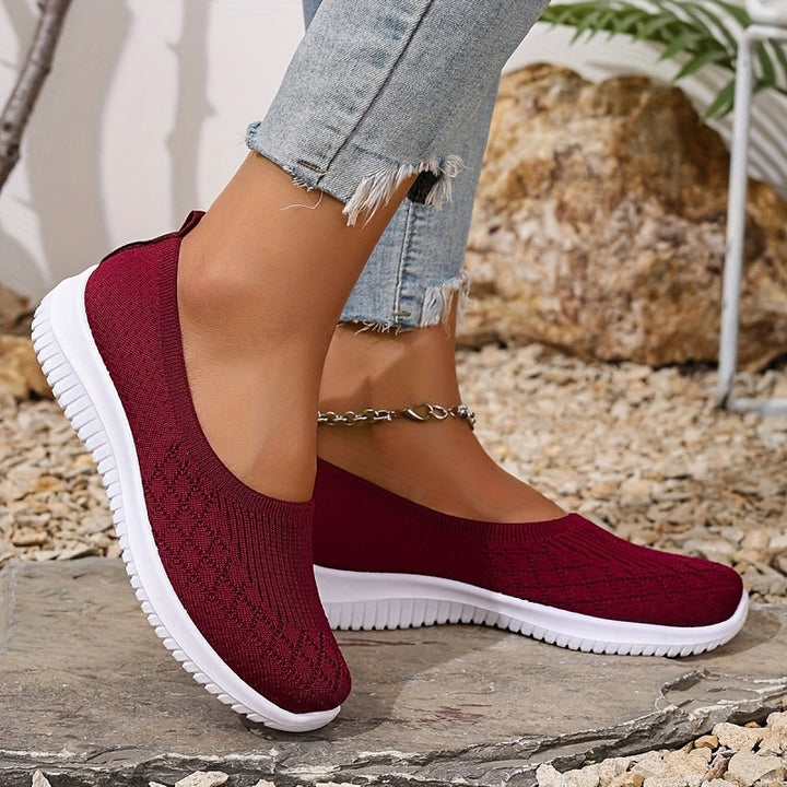 Women's Orthopaedic Knit Slip-On Trainers Arch Support