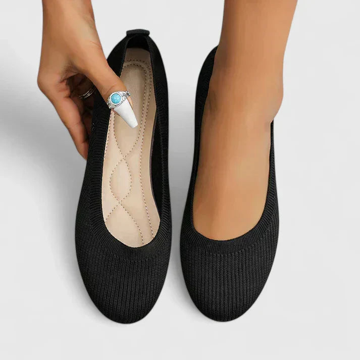 Women's Orthopedic Knit Ballet Flat Shoes Slip-On