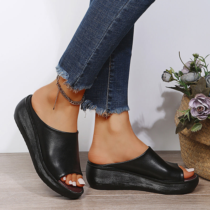 Women's Orthopedic Platform Wedge Mule Sandals Slip-On