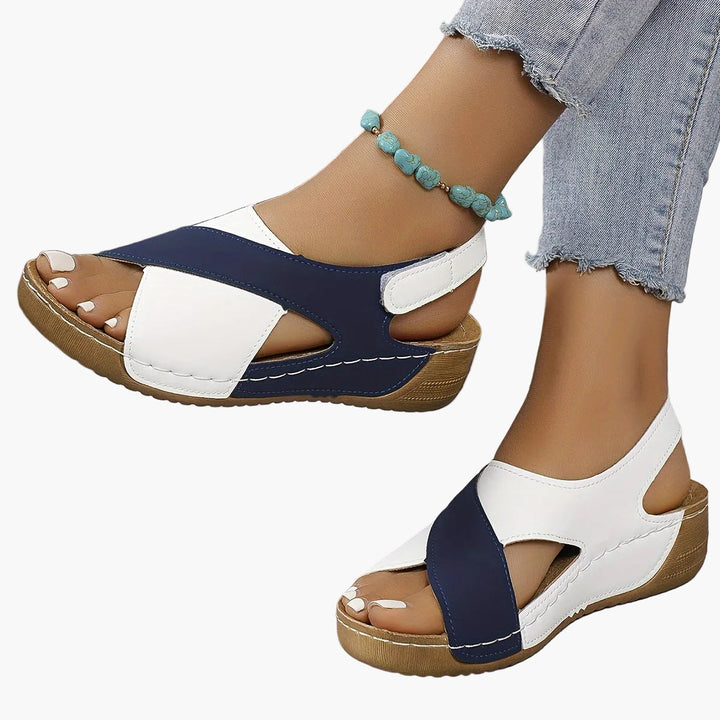 Women's Orthopedic Cross Strap Sandals Slingback Flat