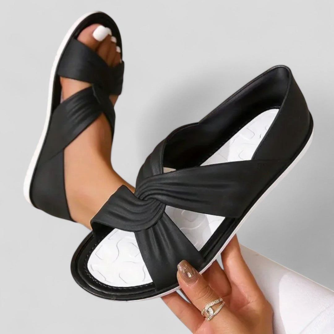 Women's Orthopedic Flat Sandals Crisscross Strap