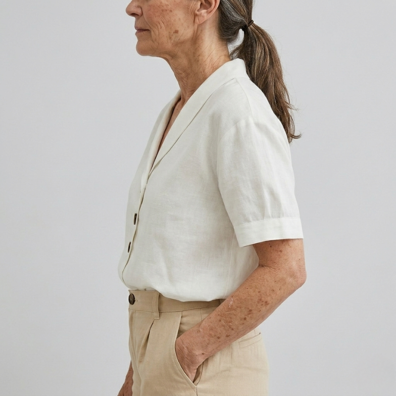 Button Detail Blouse