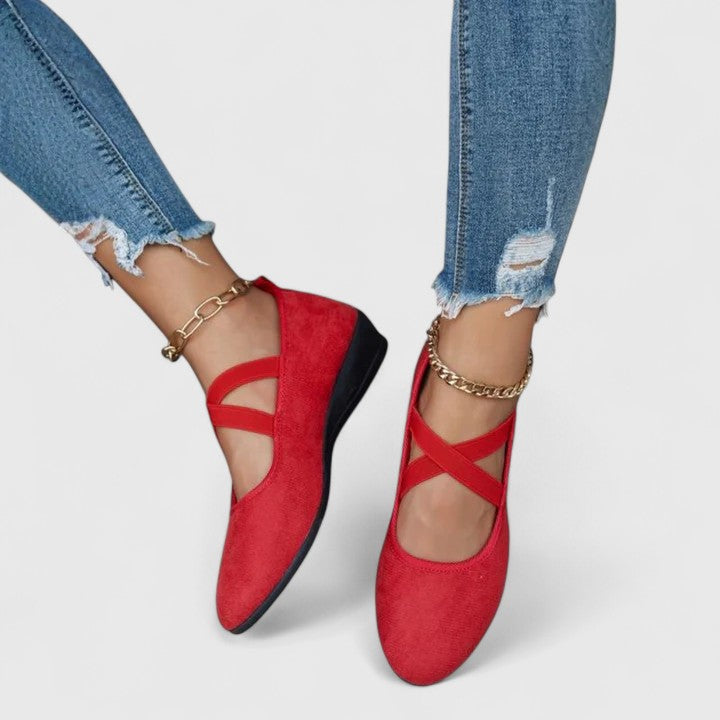 Women's Orthopedic Mary Jane Shoes Cross Elastic Strap