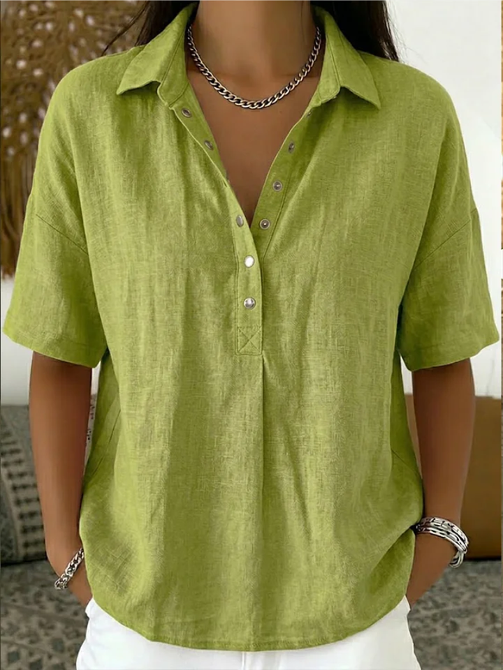 Women's Casual Button-Up Collar Shirt