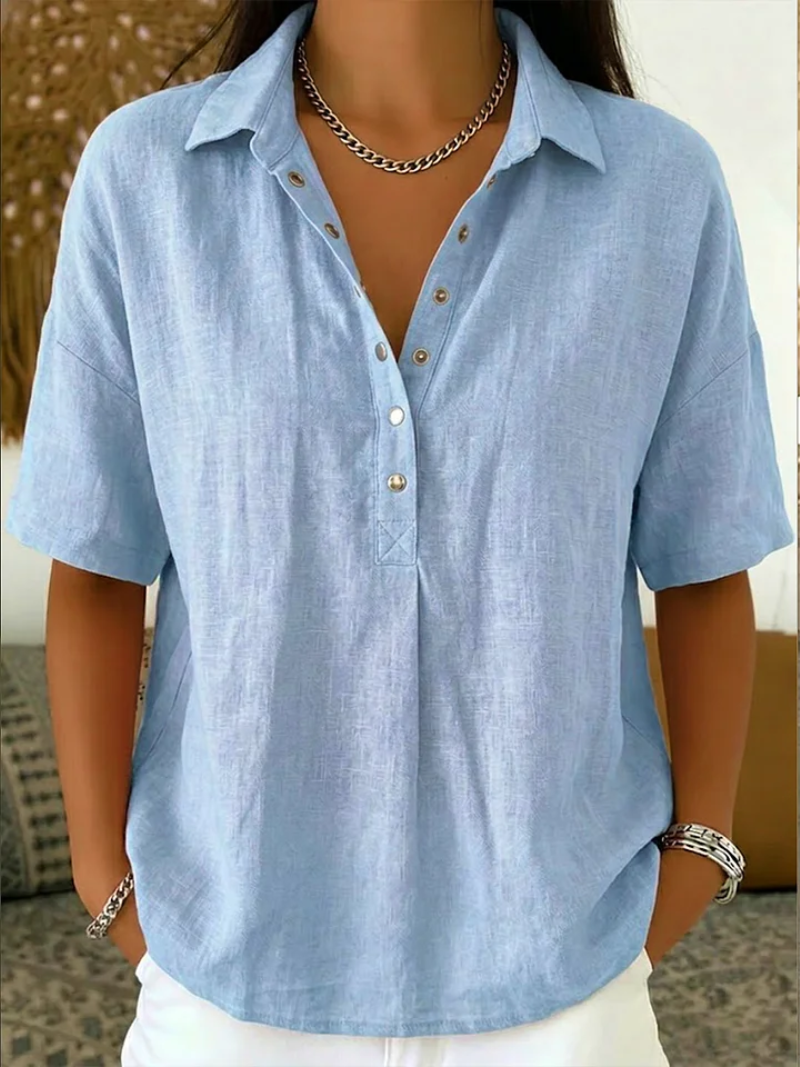 Women's Casual Button-Up Collar Shirt