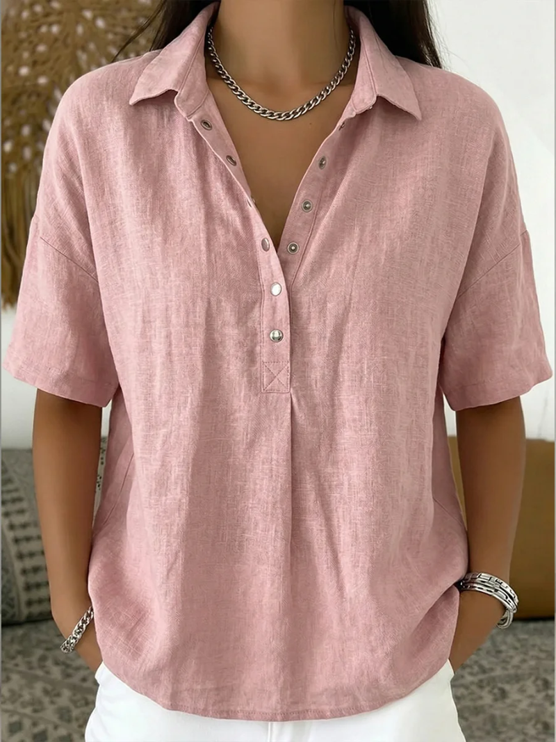 Women's Casual Button-Up Collar Shirt
