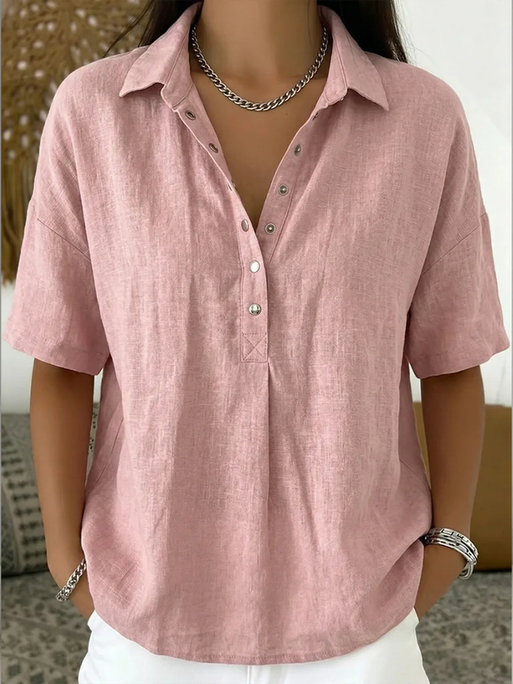 Women's Casual Button-Up Collar Shirt