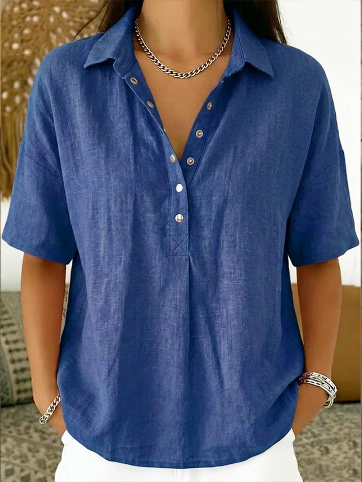 Women's Casual Button-Up Collar Shirt
