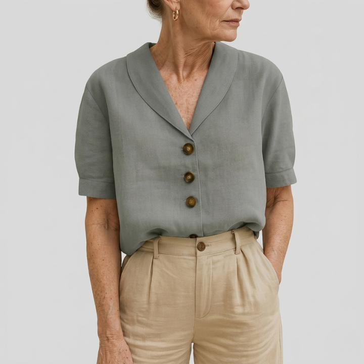 Button Detail Blouse