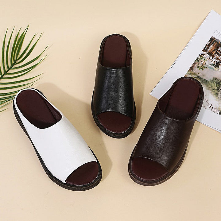 Women's Orthopedic Platform Wedge Mule Sandals Slip-On
