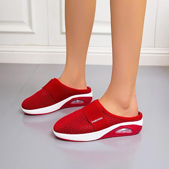Women's Orthopaedic Mesh Slip-On Air Cushion Rocker Sole Shoes
