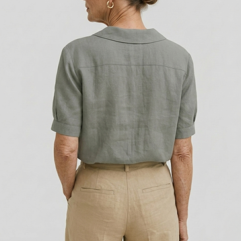 Button Detail Blouse