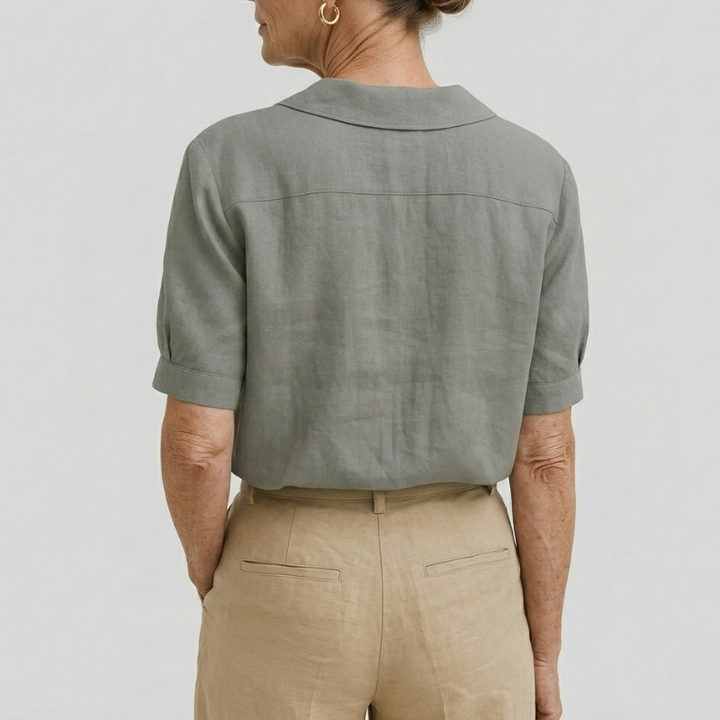 Button Detail Blouse