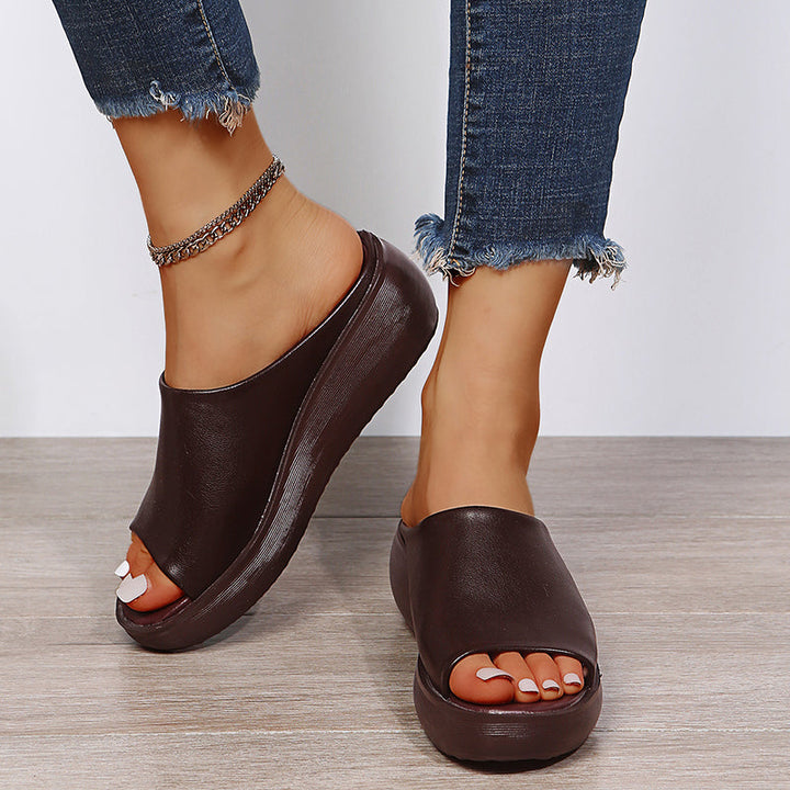 Women's Orthopedic Platform Wedge Mule Sandals Slip-On