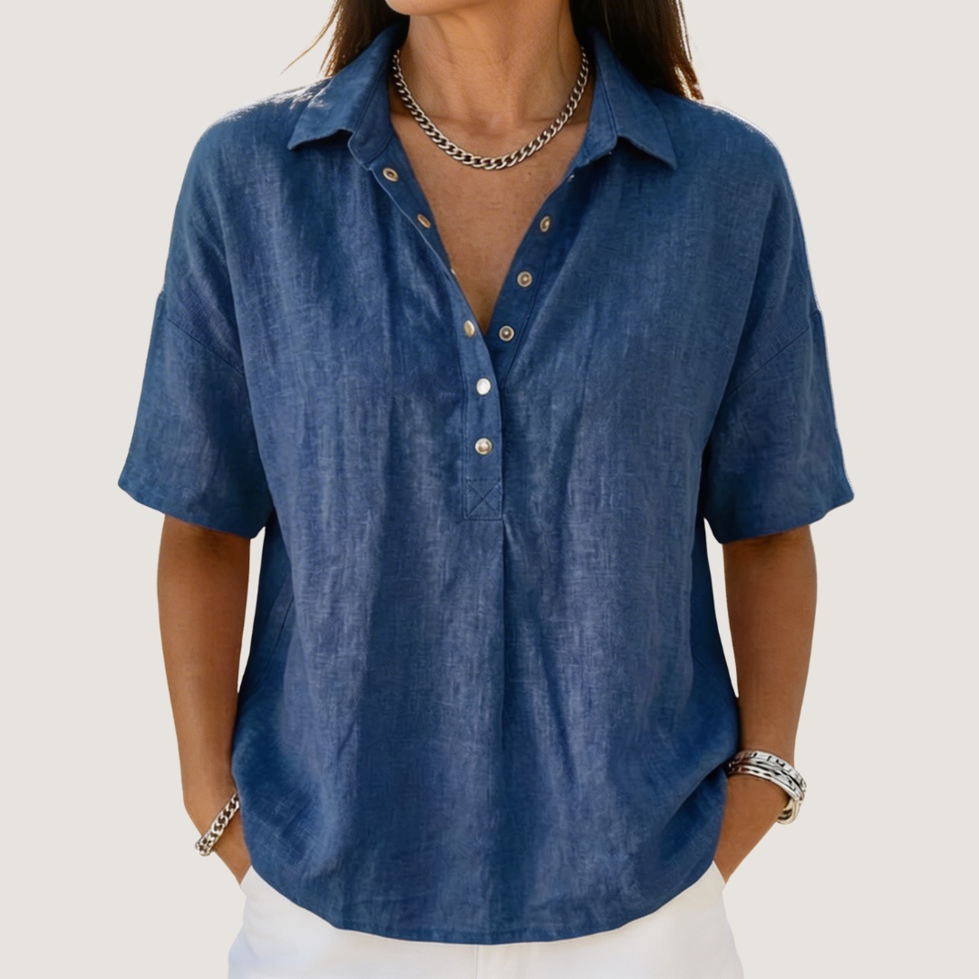 Women's Casual Button-Up Collar Shirt