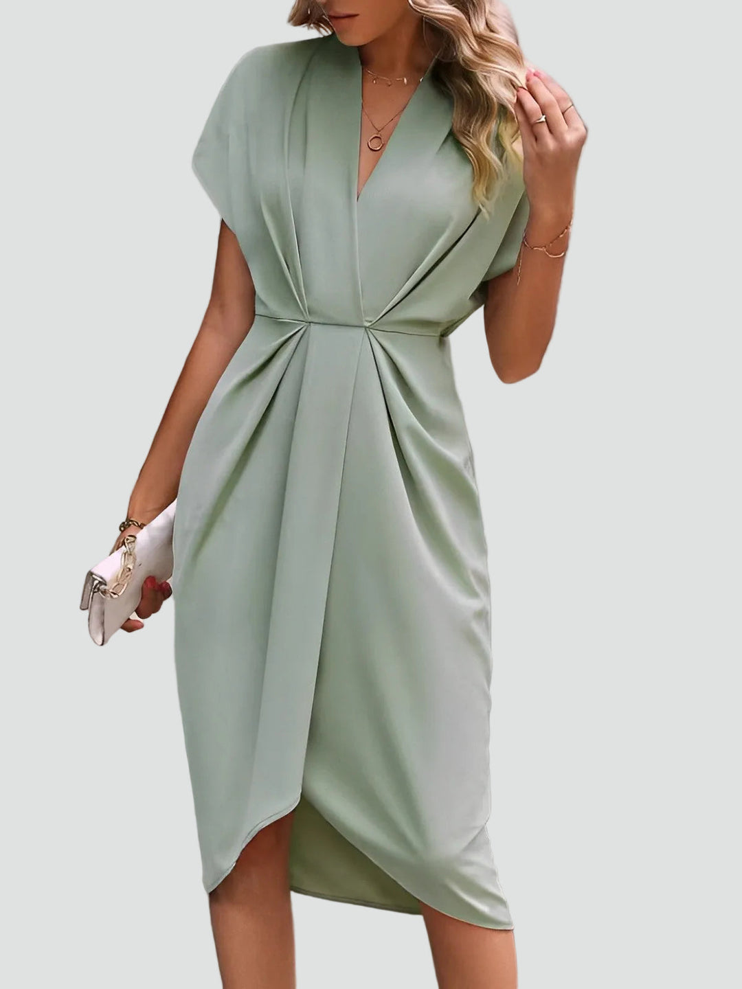 Women's Wrap Dress Regular Fit Soft Flattering Fit