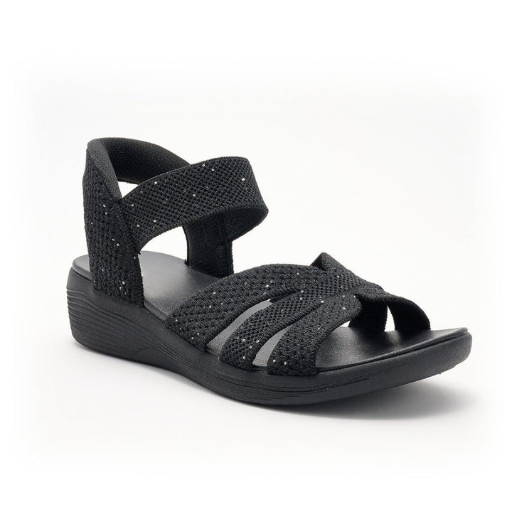 Women's Orthopaedic Knit Wedge Sandals with Soft Footbed