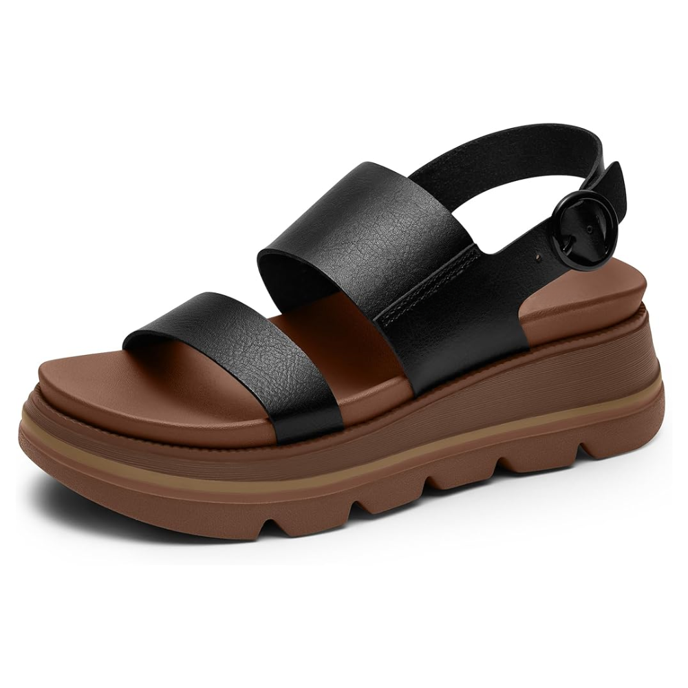 Women's Orthopaedic Two-Strap Platform Wedge Sandals