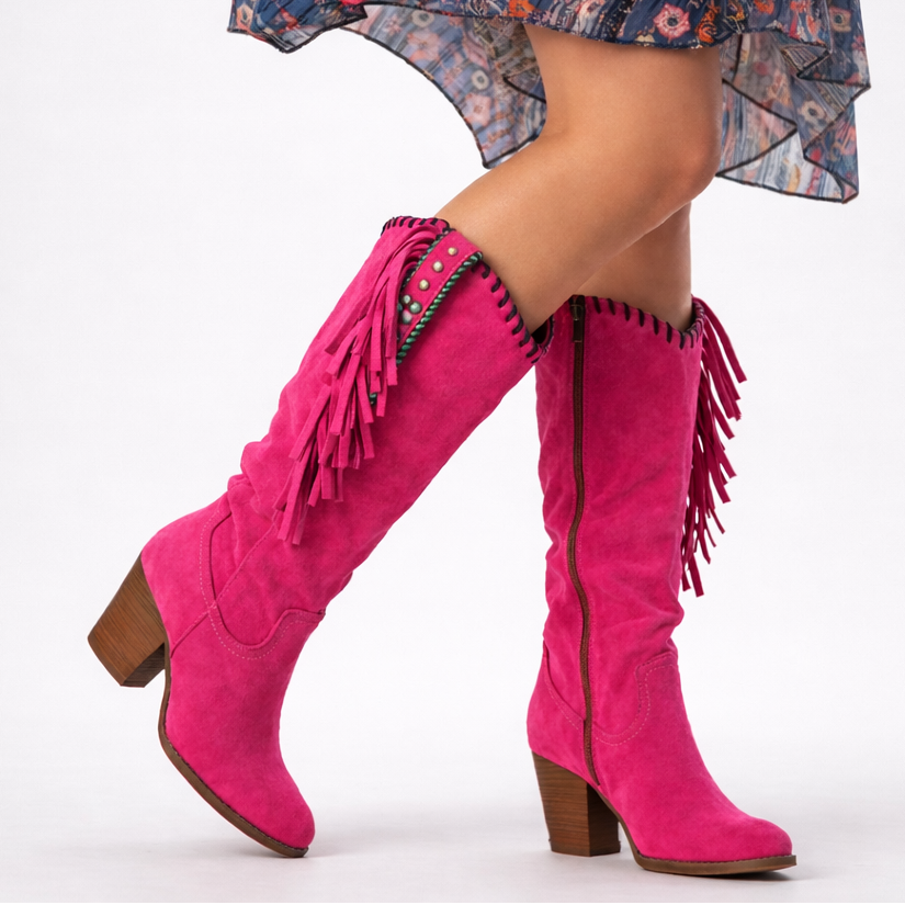 Women's Boho Supportive Boots with Ankle Coverage and Sturdy Sole