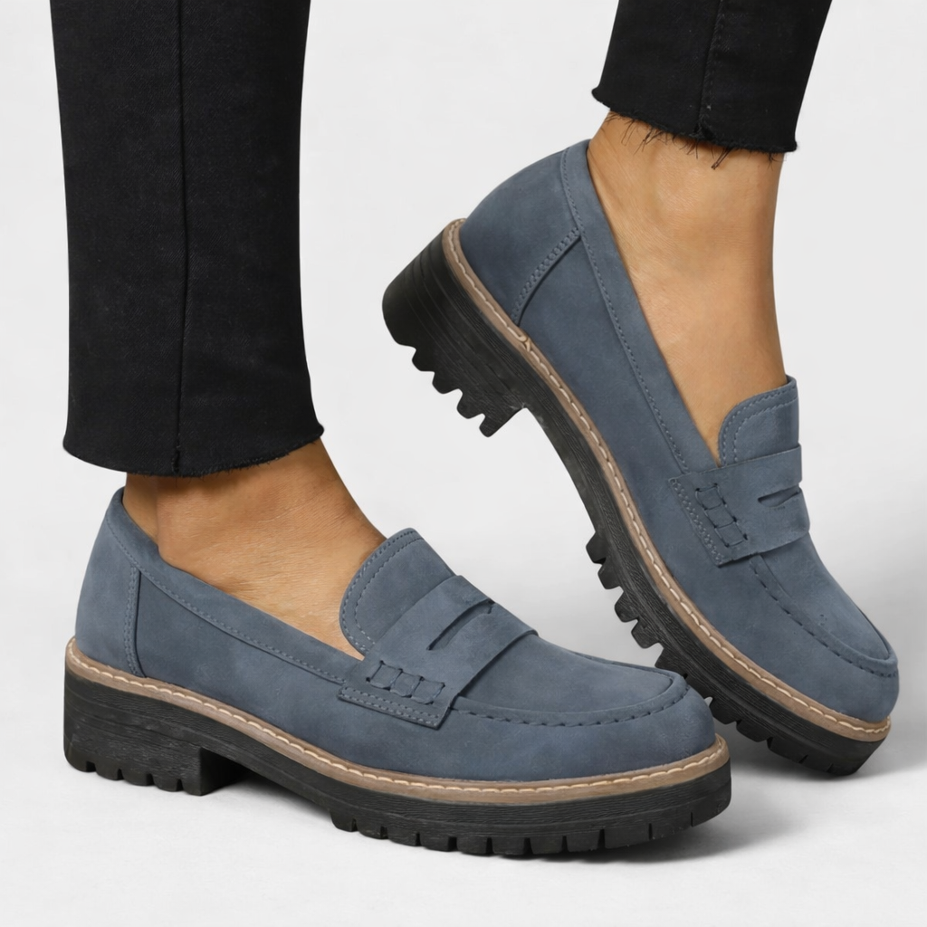 Women's Orthopaedic Penny Loafers Chunky Sole