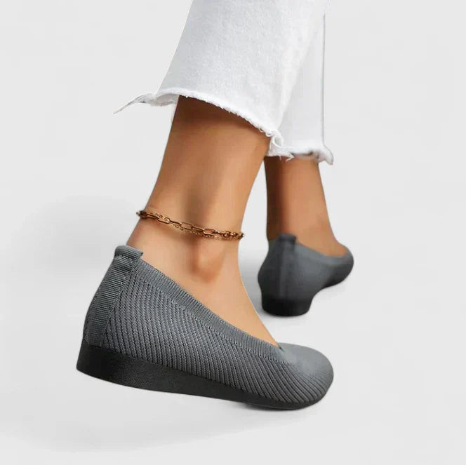 Women's Orthopedic Knit Ballet Flat Shoes Slip-On