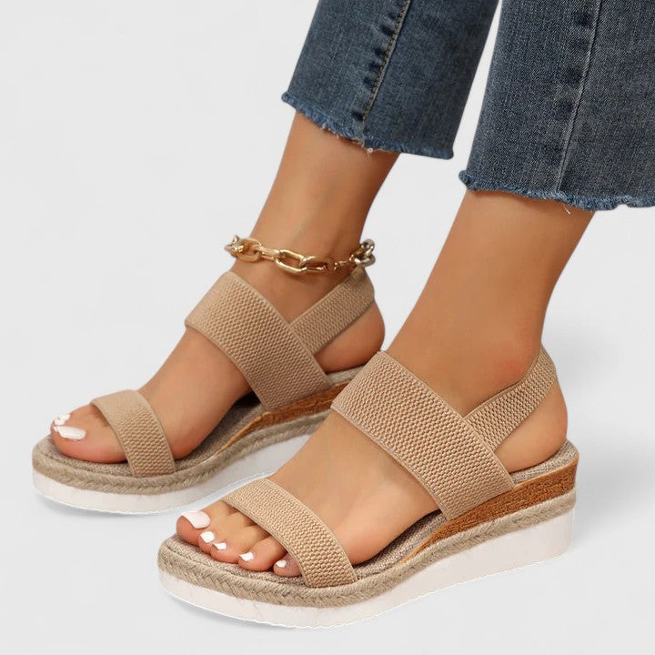 Women's Orthopaedic Espadrille Wedge Sandals Crisscross Strap