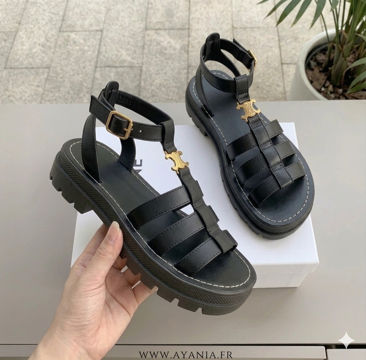 Women's Orthopaedic Gladiator Cage Strap Lug Sole Sandals