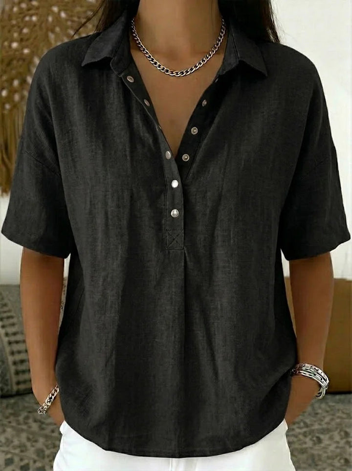 Women's Casual Button-Up Collar Shirt