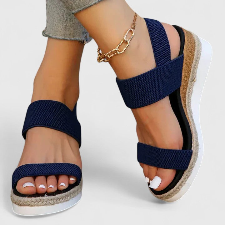 Women's Orthopaedic Espadrille Wedge Sandals Crisscross Strap