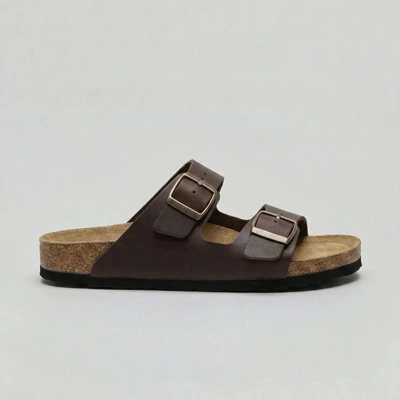 Women's Orthopedic Double Buckle Strap Slide Sandals