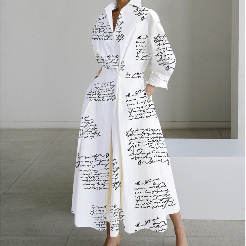 Women's Elegant Front Wrap Collared Maxi Dress
