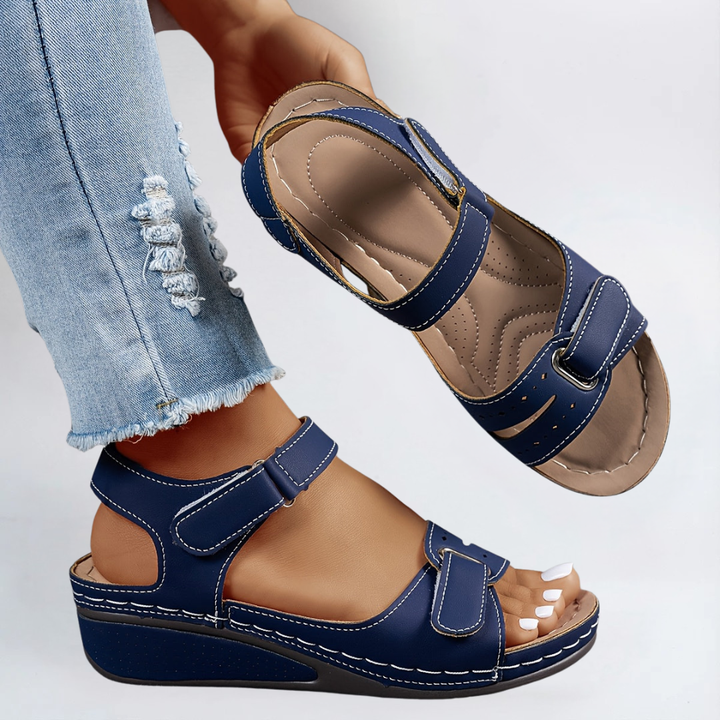 Women's Orthopedic Velcro Buckle Strap Wedge Sandals