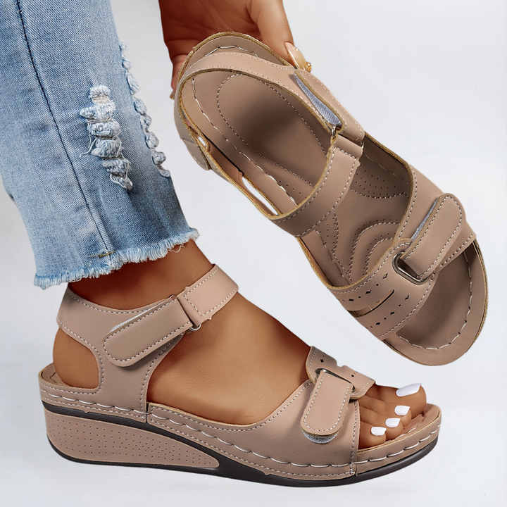 Women's Orthopedic Velcro Buckle Strap Wedge Sandals