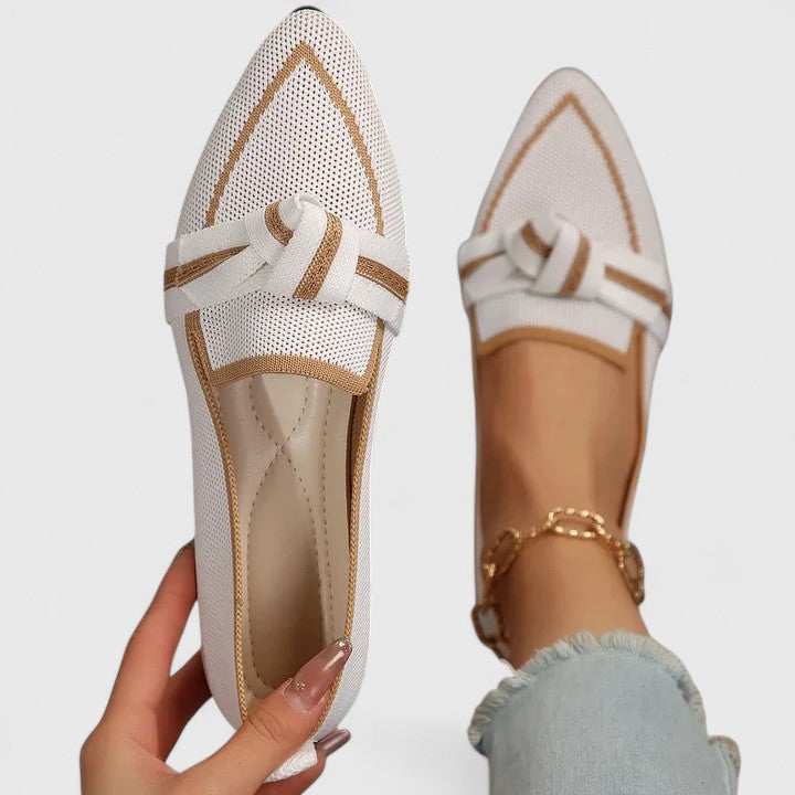 Women's Orthopedic Pointed Toe Loafer Shoes Slip-On Knot