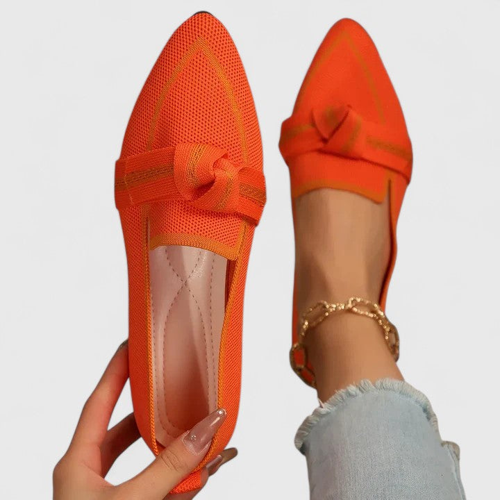Women's Orthopedic Pointed Toe Loafer Shoes Slip-On Knot