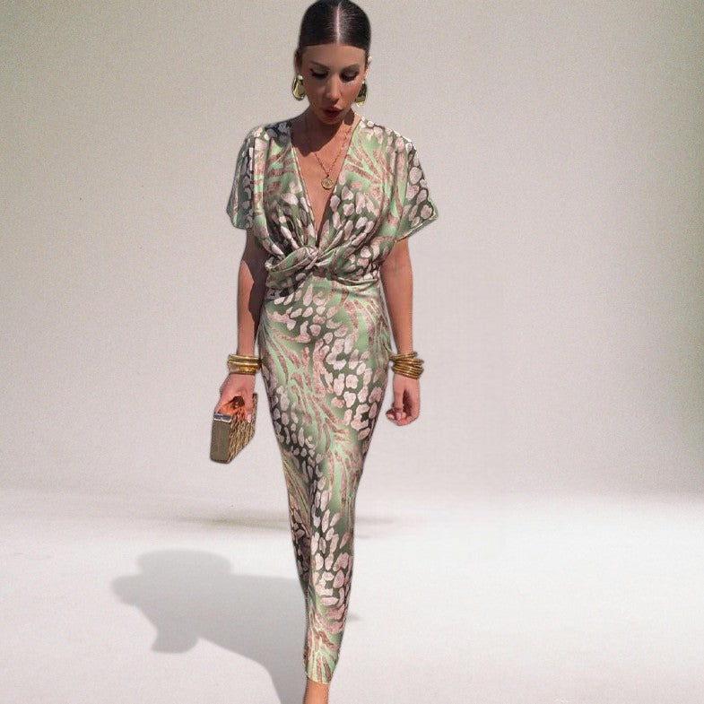 Women's Wedding Guest Wrap Maxi Dress
